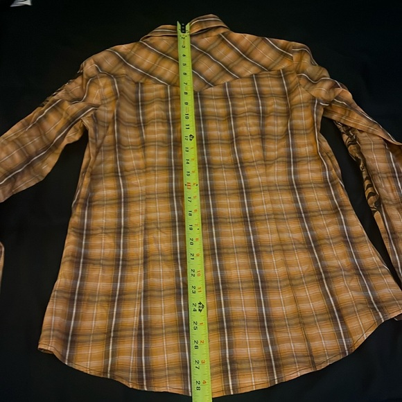 Roper Orange Plaid Western Shirt - Picture 13 of 15